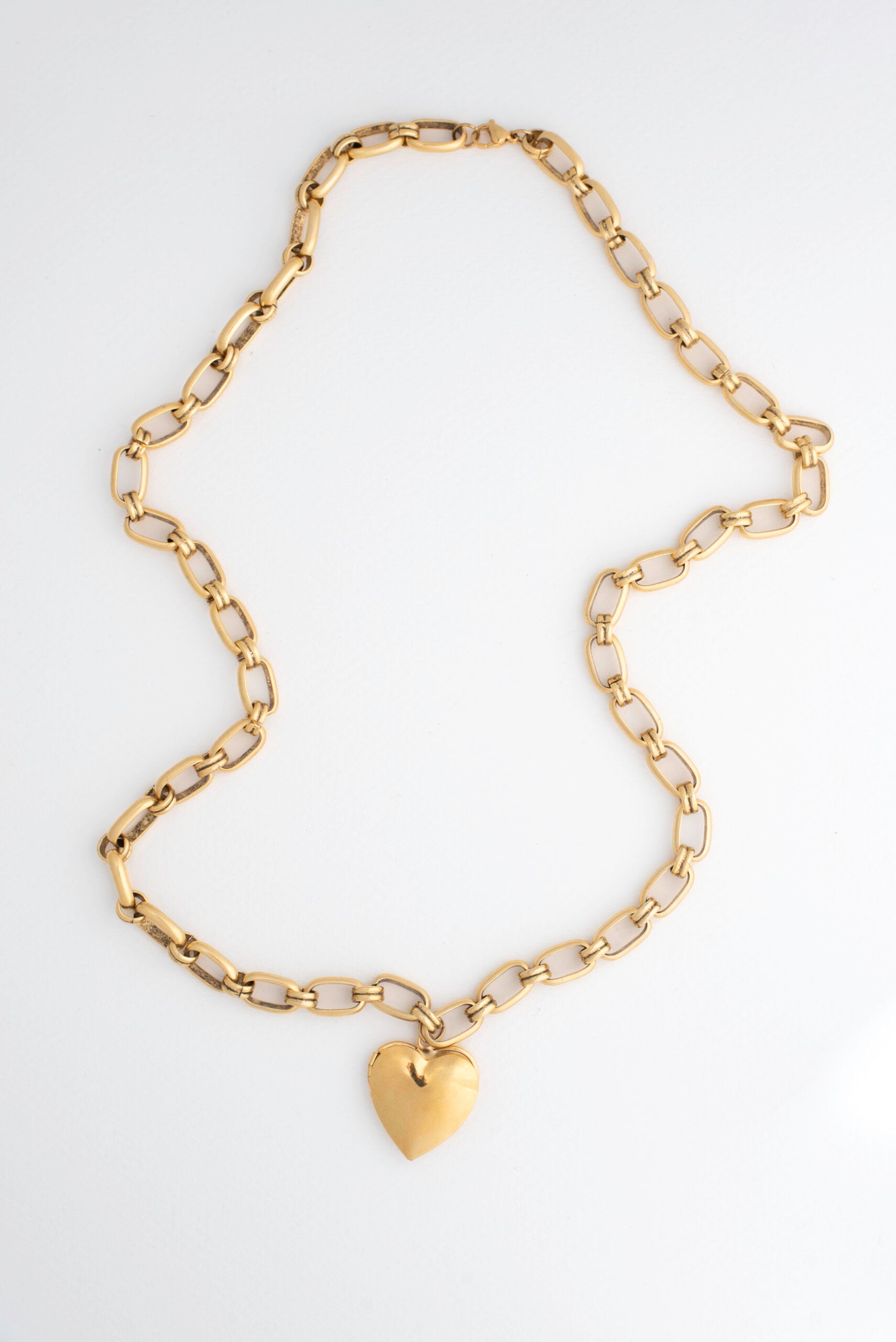 Medium Puffy Heart Locket Necklace image 0