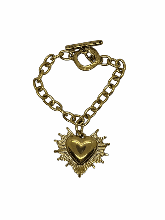 Gold Radiant Heart Bracelet image 0