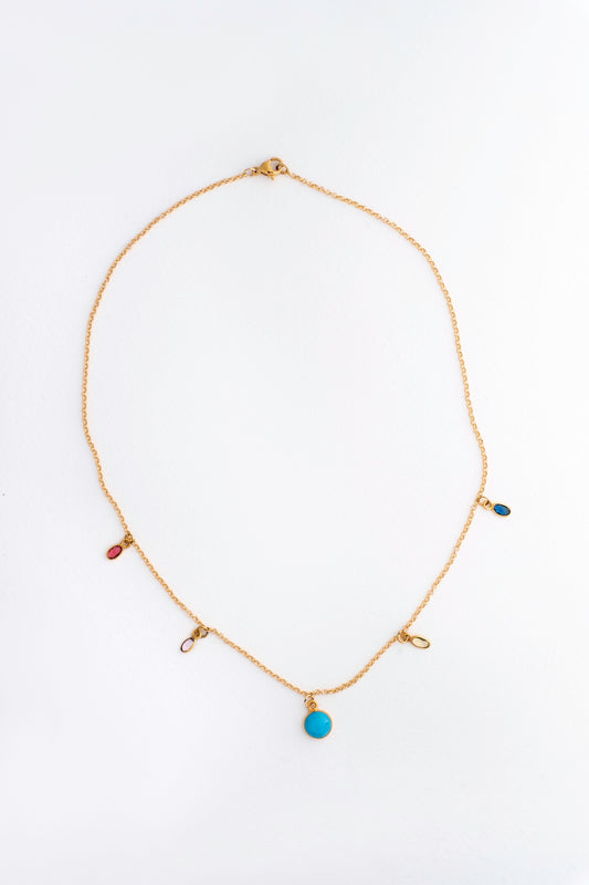 Lauren Colorful Gem Necklace image 0