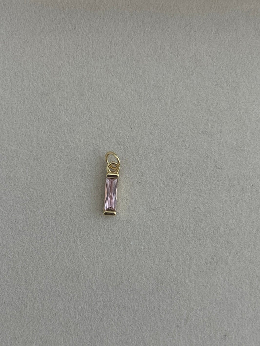Clear Baguette CZ Charm image 0