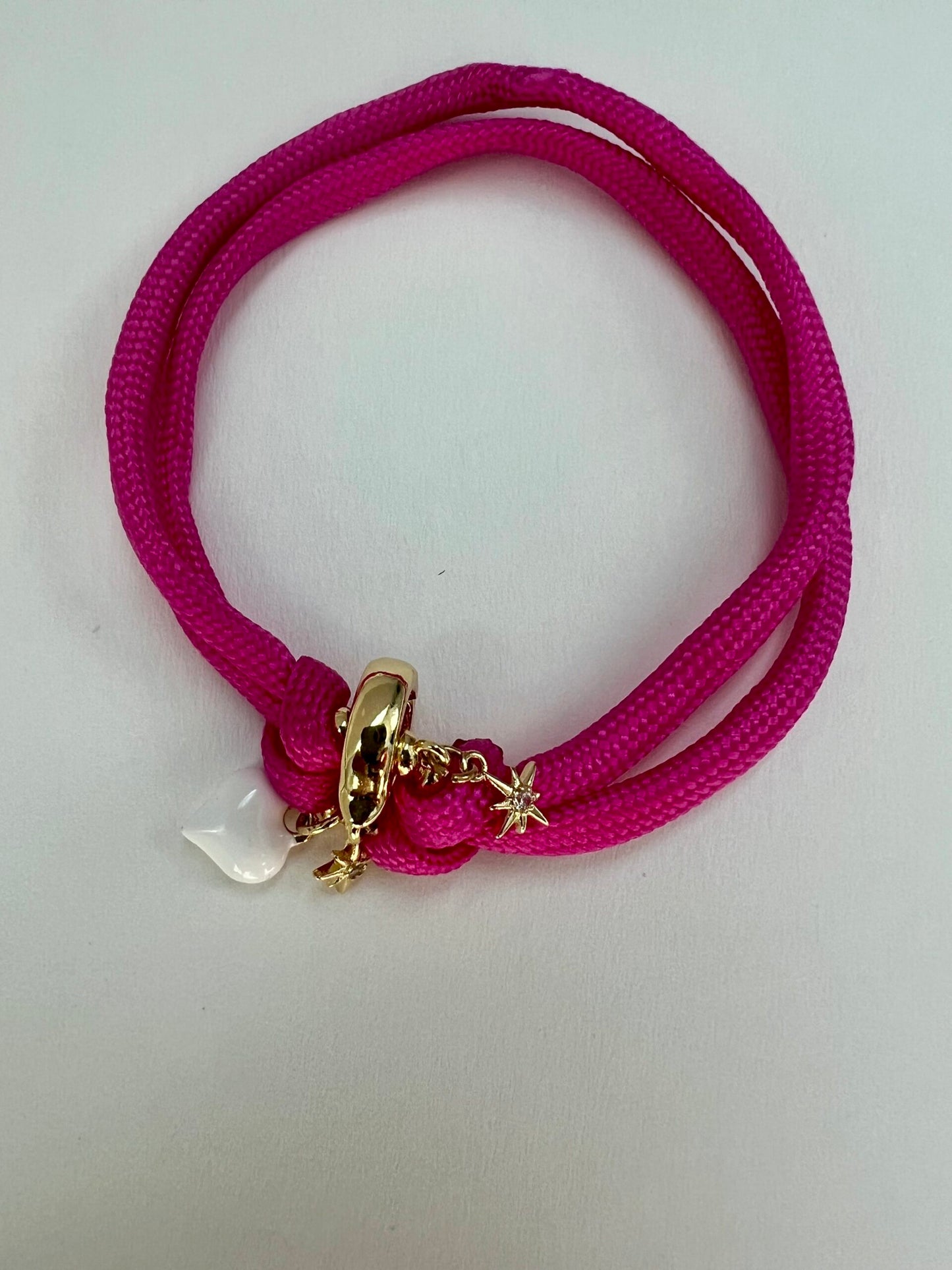 Double Cord Pink Bracelet image 1