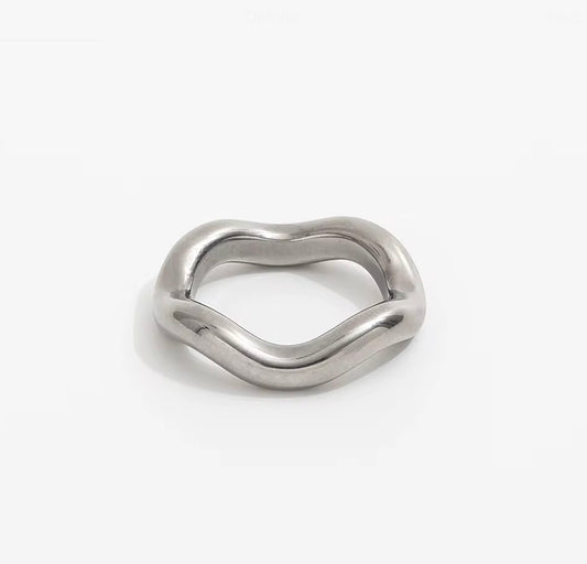 Silver Small Wave Ring