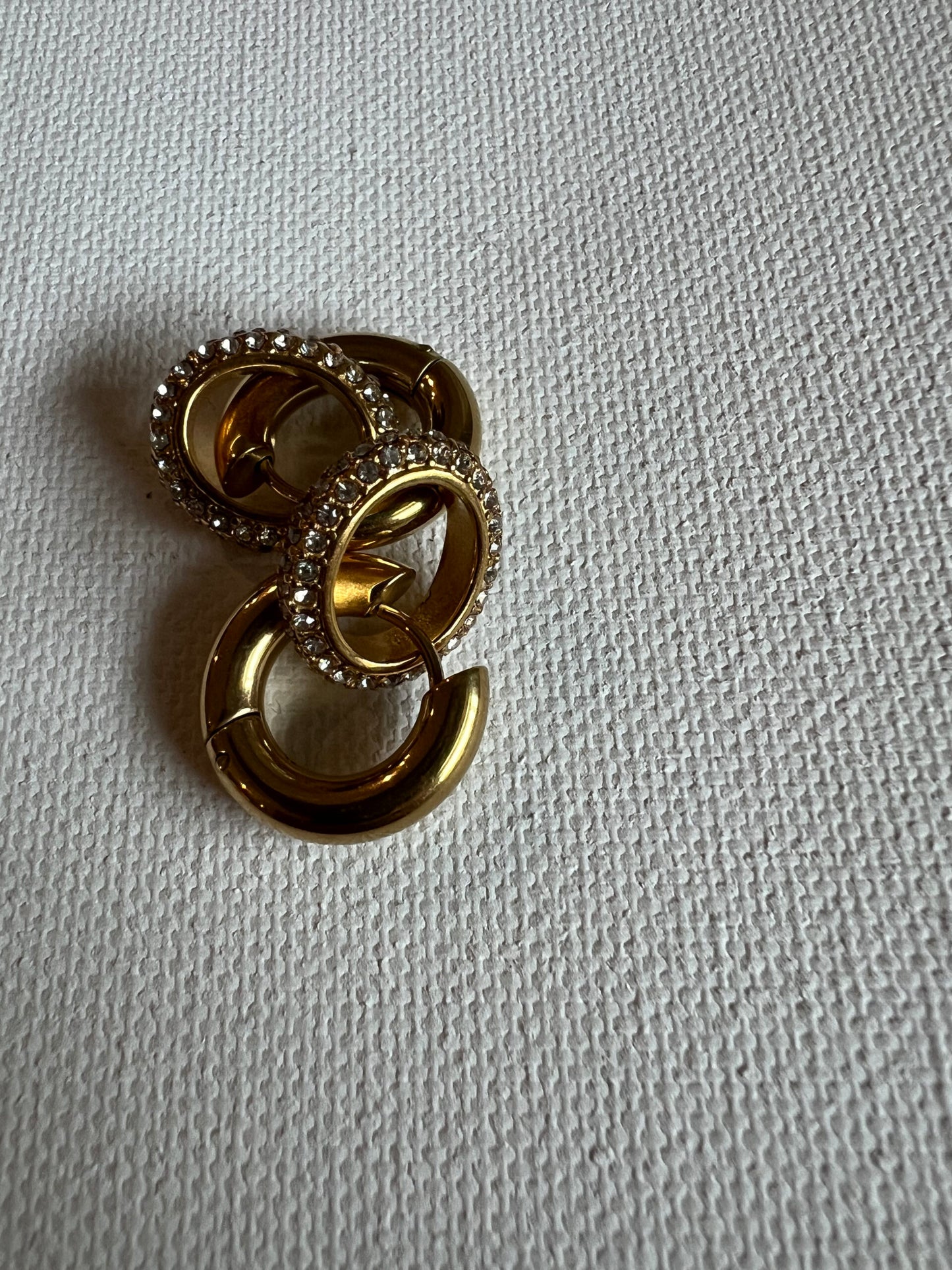 Pavé Double Hoop Earring image 1