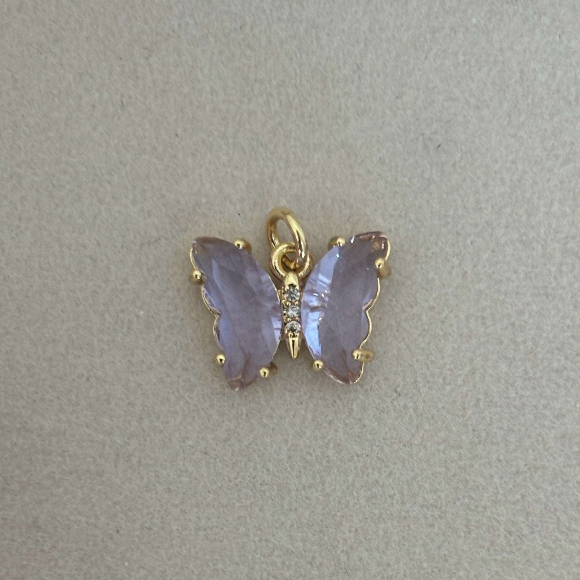 Purple Butterfly Charm image 0