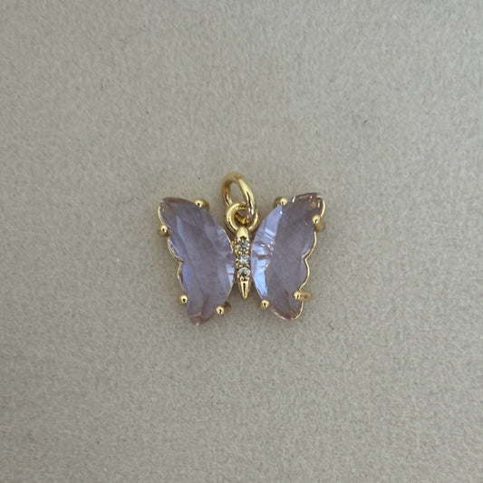 Purple Butterfly Charm image 0