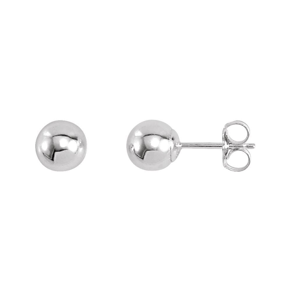Sterling Silver Ball Stud Earrings