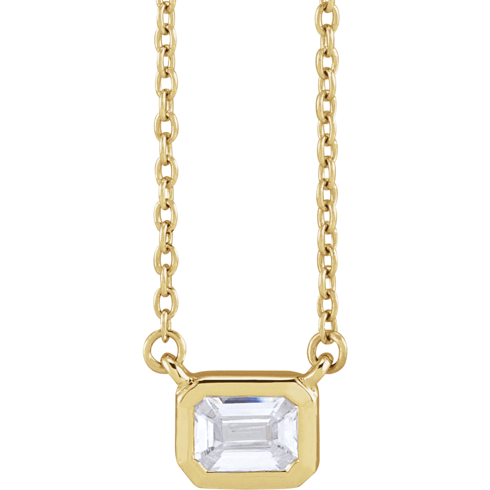 14k Yellow 1/2 CTW Lab-Grown Diamond Adjustable Necklace