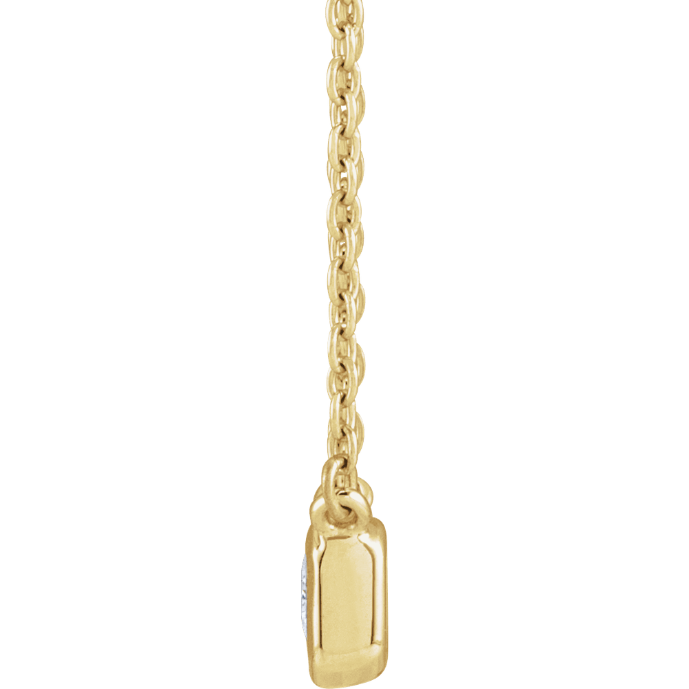14k Yellow 1/2 CTW Lab-Grown Diamond Adjustable Necklace