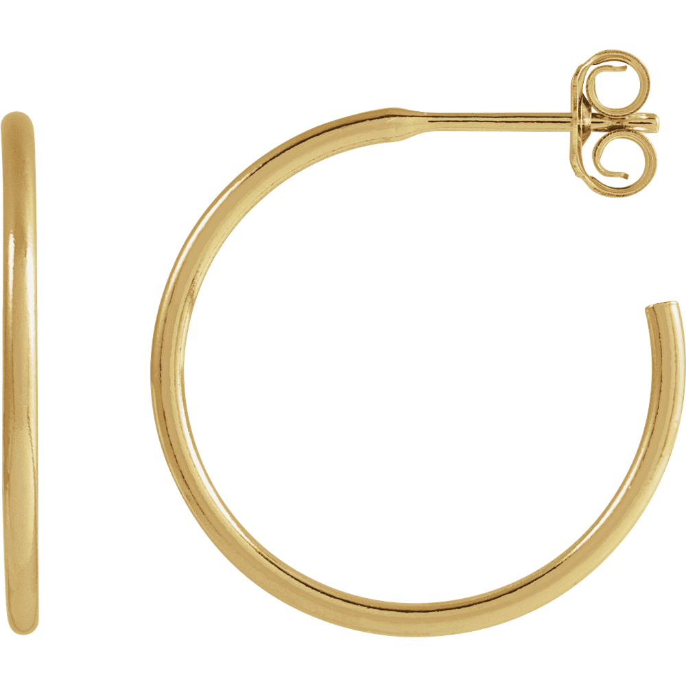 14K Yellow Gold-Filled Hoop Earrings