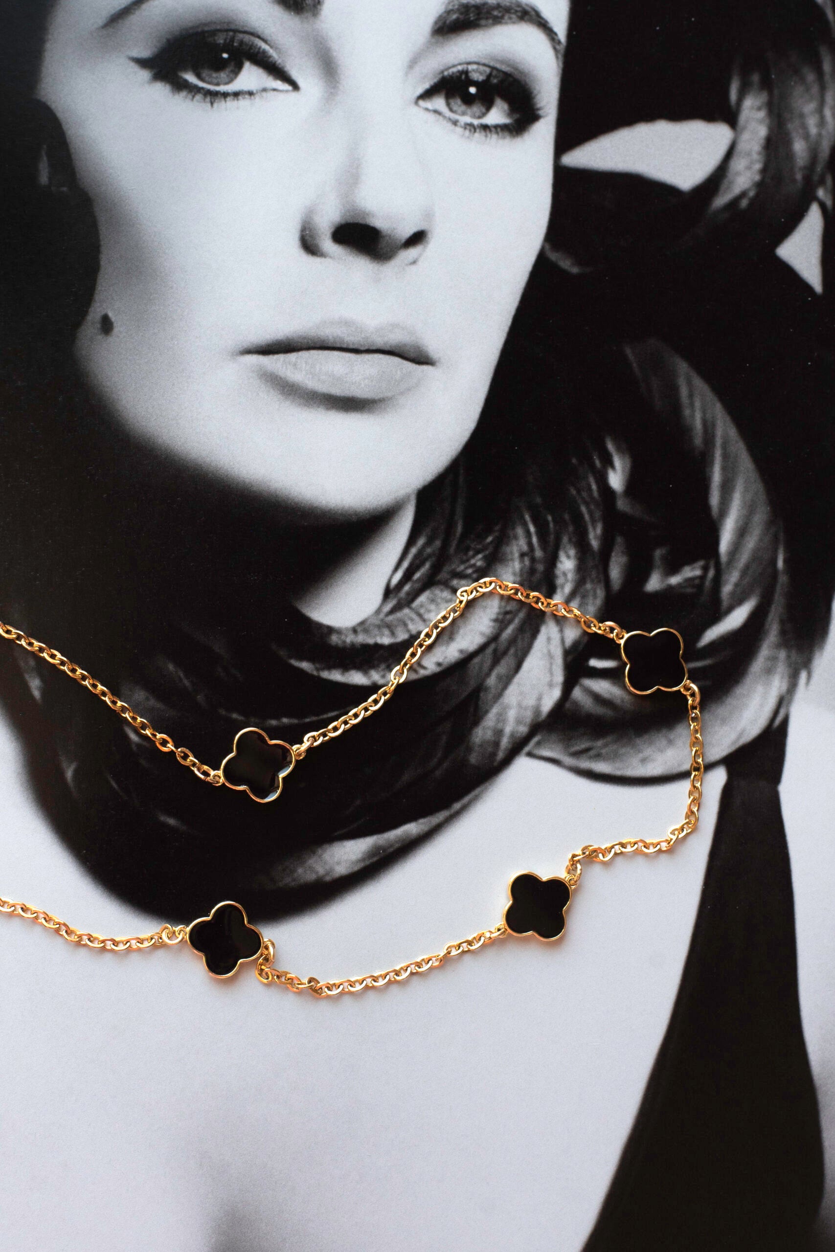 Black Clover Pendant Necklace image 0