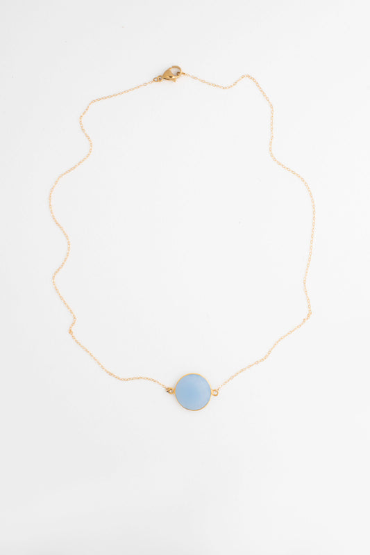 Light Blue Chalcedony Necklace image 0