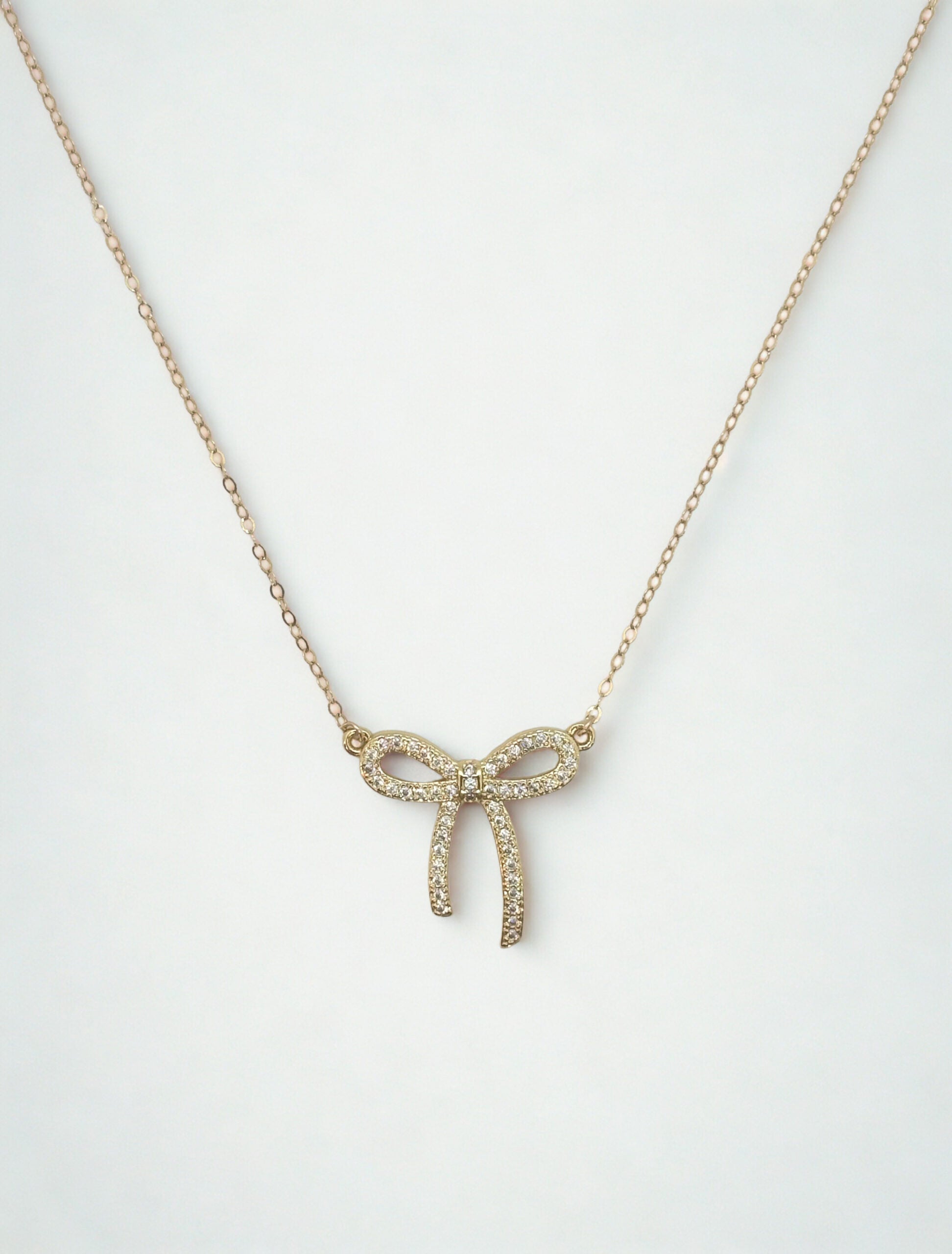 Pavé Bow Necklace image 0