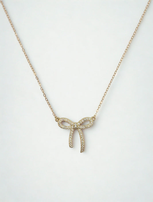 Pavé Bow Necklace image 0