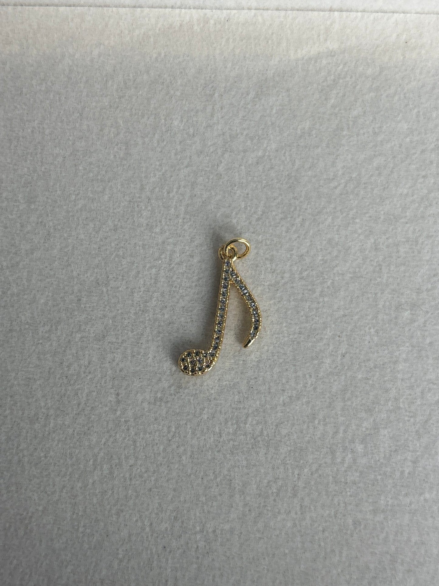 Pave Music Note Charm image 0