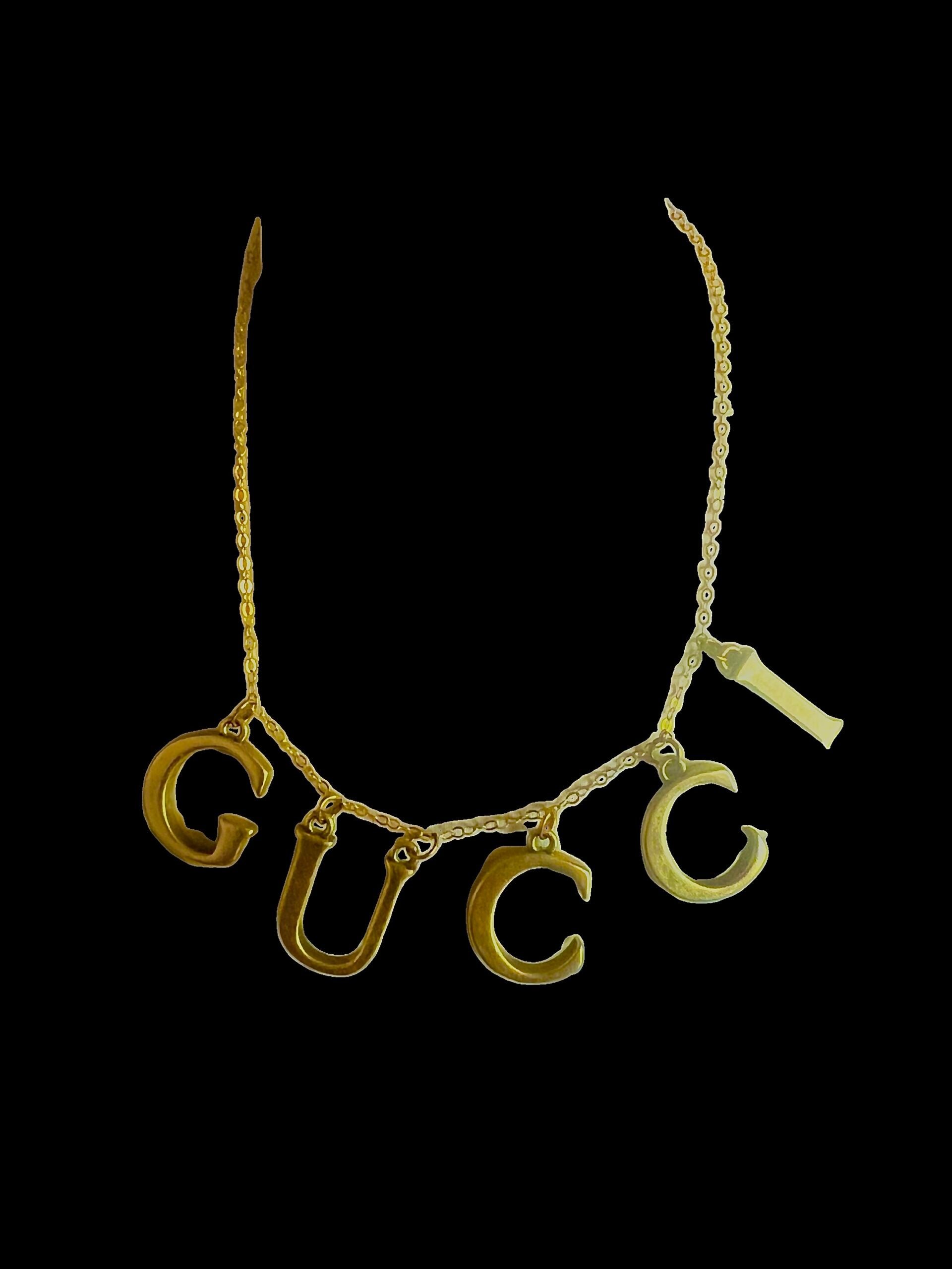 Repurposed Gucci Letter Necklace image 1