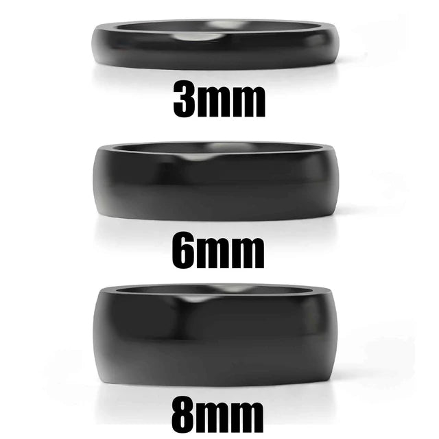 Mens Black Stainless Steel Blank Ring image 1