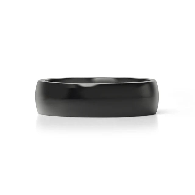 Mens Black Stainless Steel Blank Ring image 0