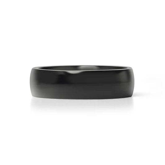 Mens Black Stainless Steel Blank Ring image 0