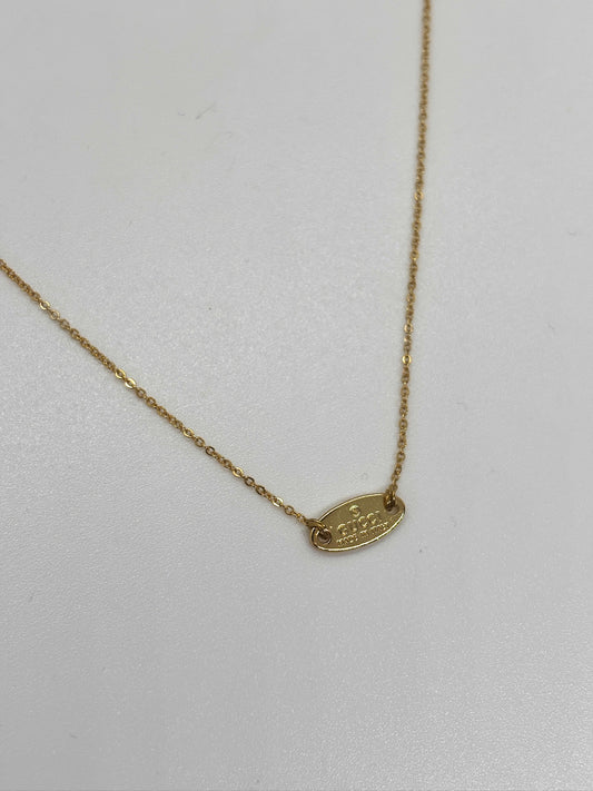 Chanel Mini Plaque Necklace