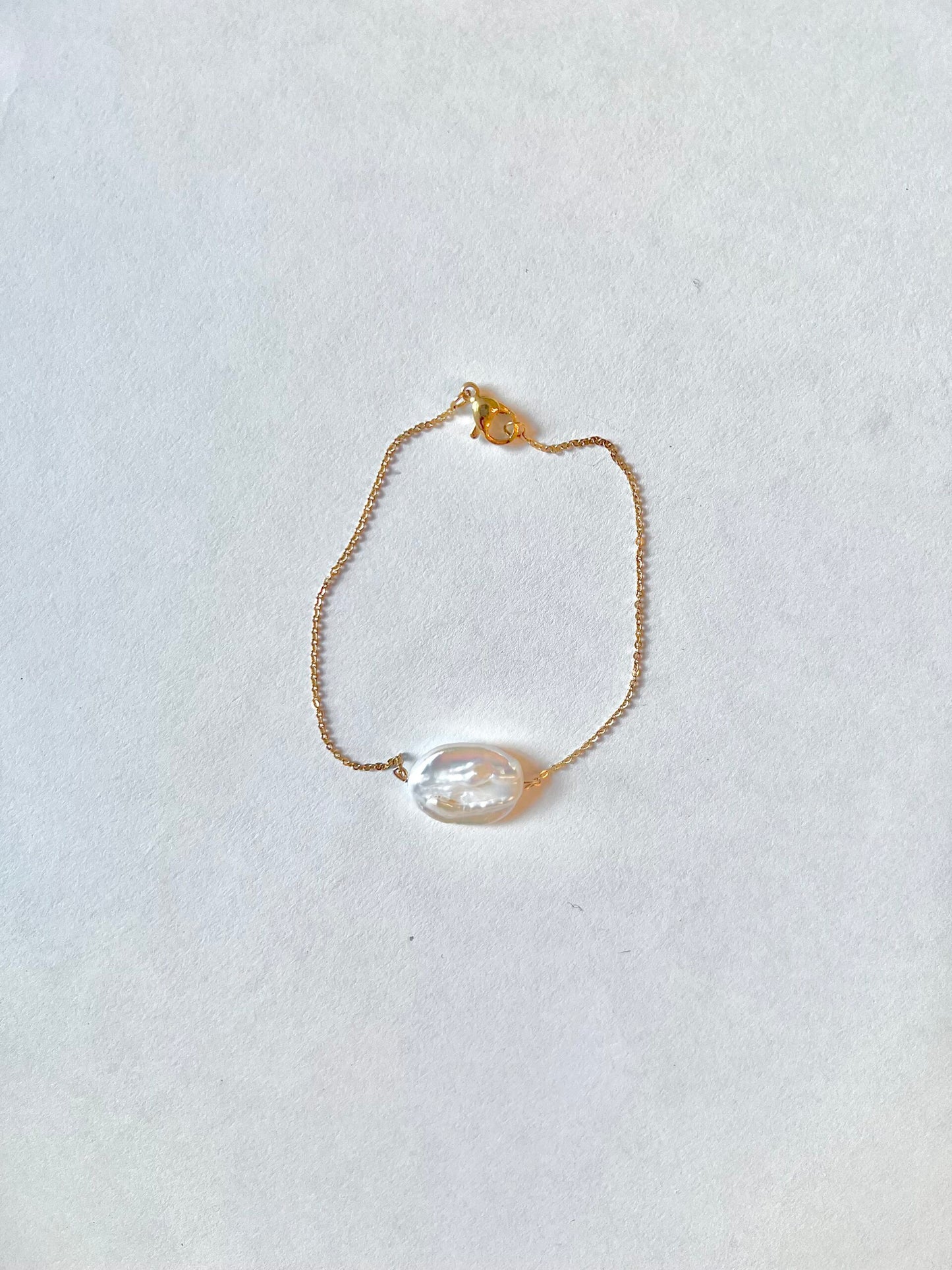 Dainty Pearl Bracelet image 0