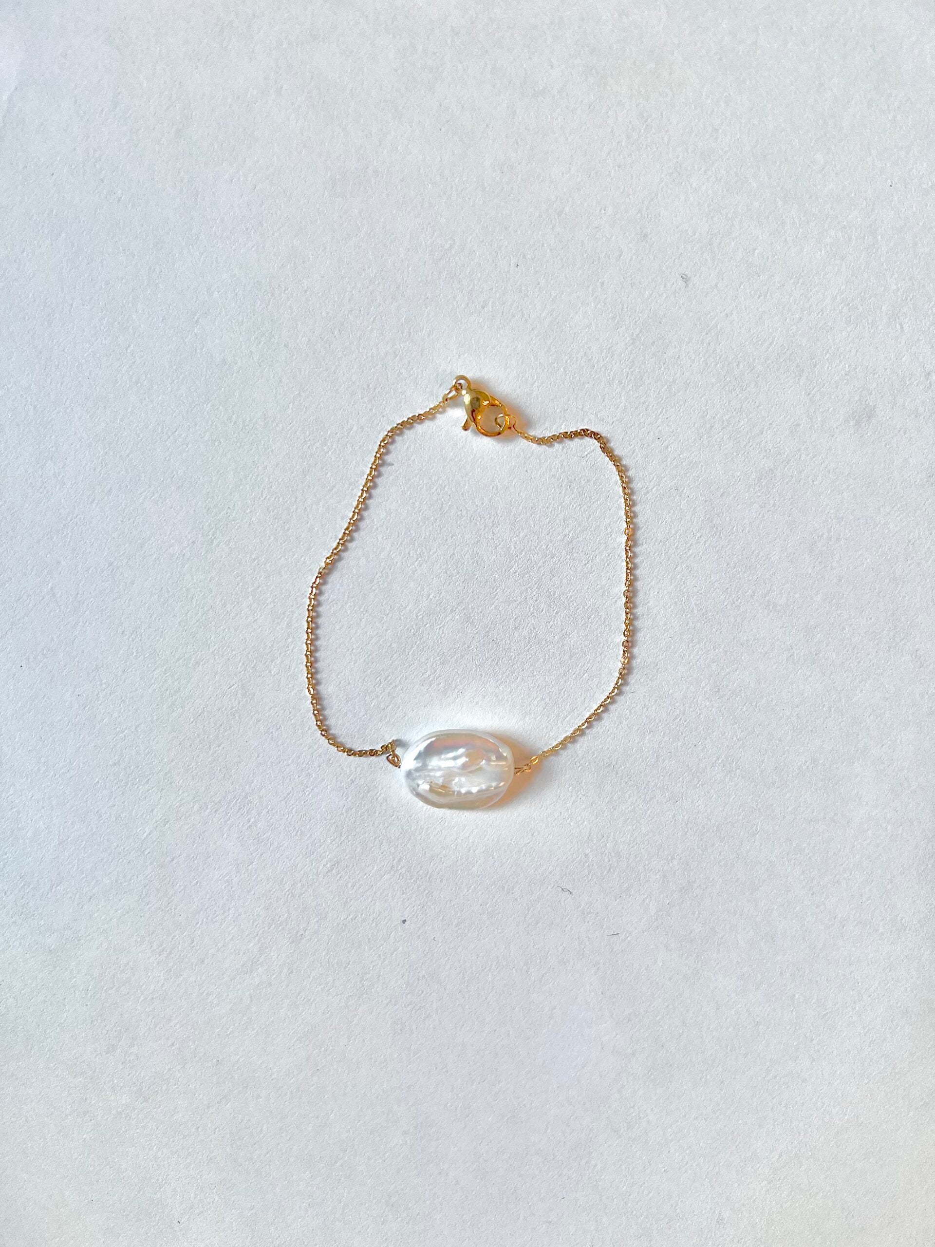 Dainty Pearl Bracelet image 0