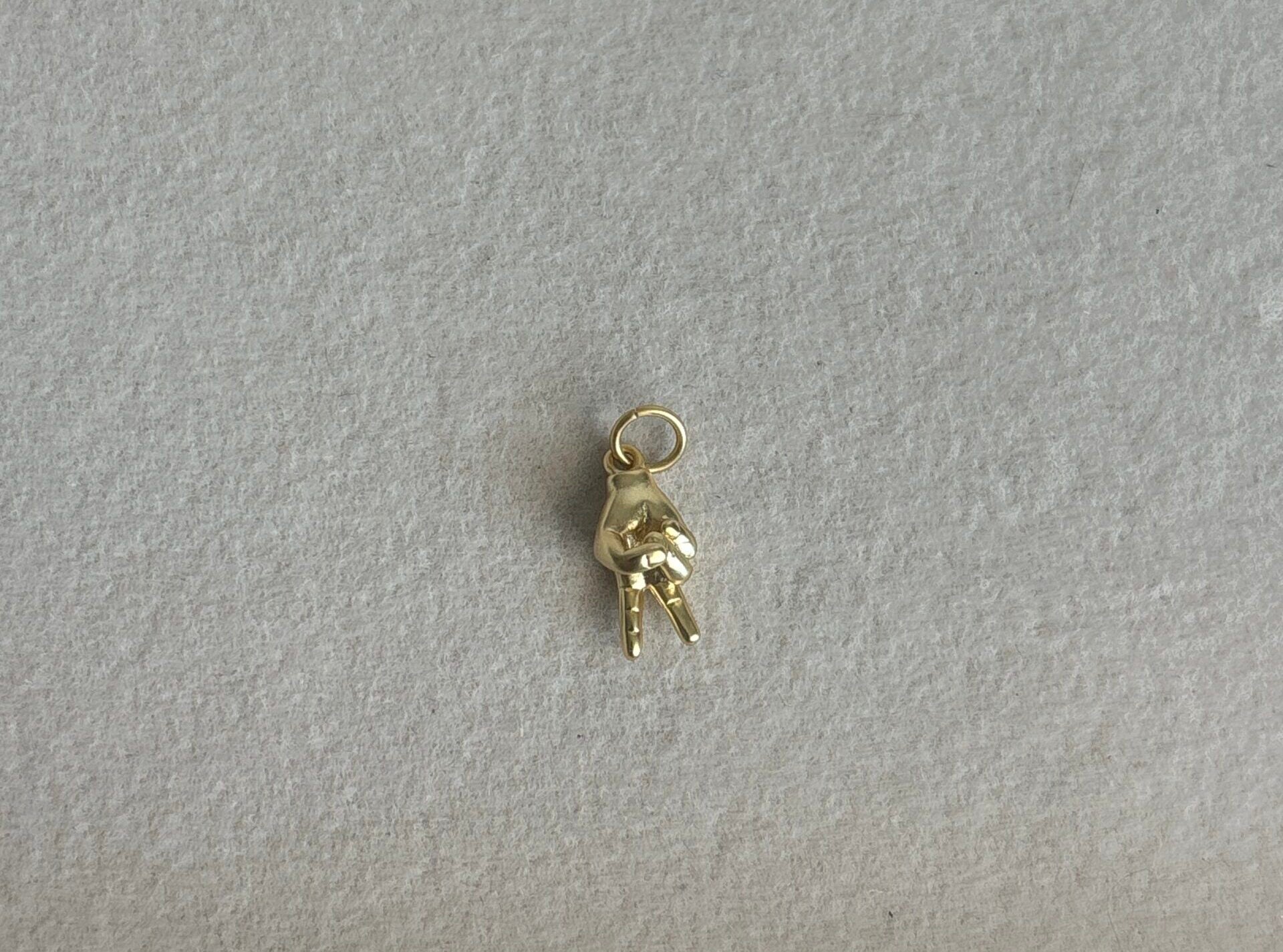 Peace Sign Hand Charm image 0