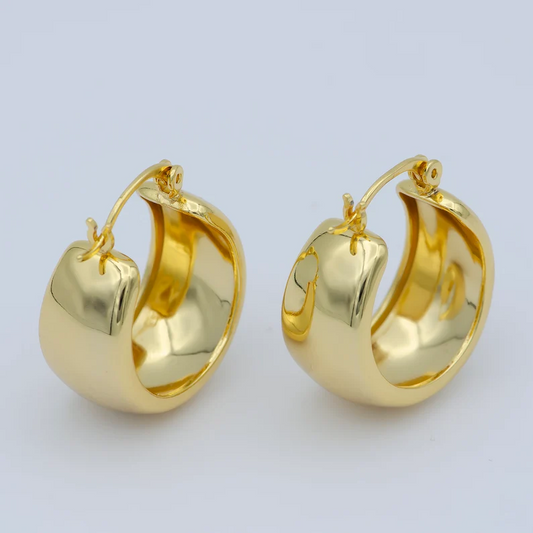 Gold Filled Cushion Hoop Earring image 0