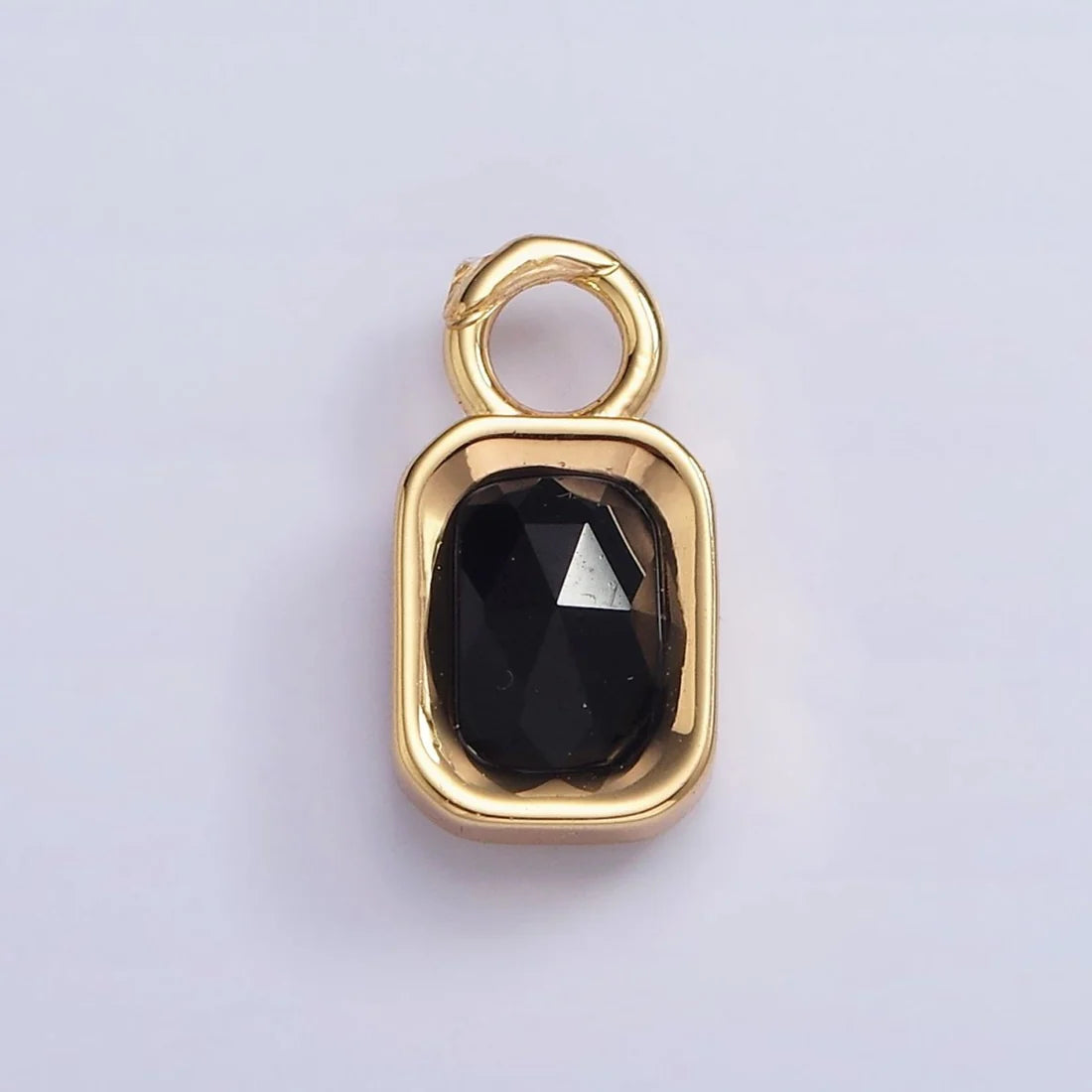 Black Onyx Cushion Cut Charm image 0