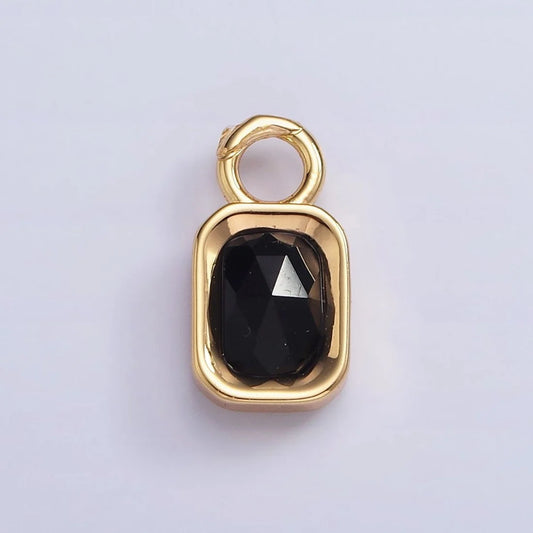Black Onyx Cushion Cut Charm image 0