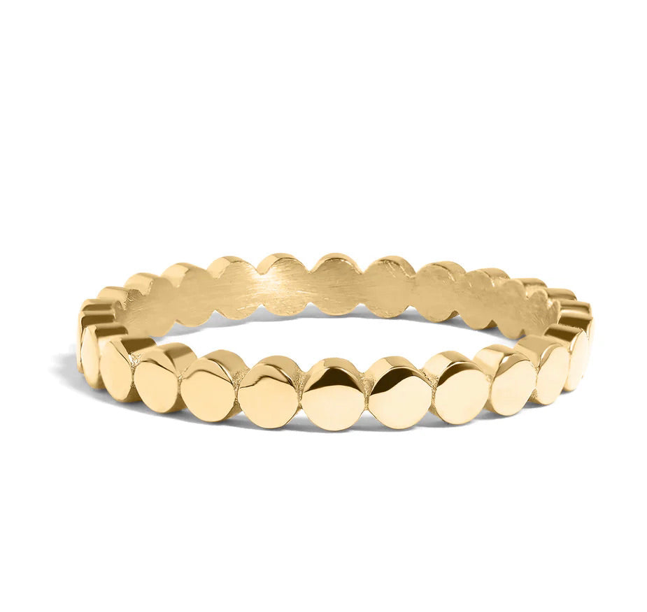 Gold Flat Circle Stacking Ring image 0