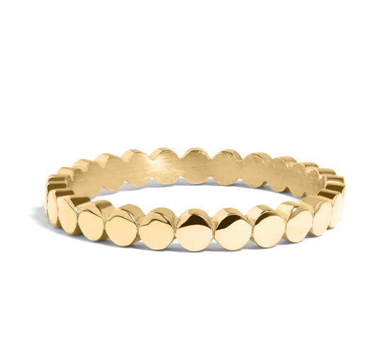 Gold Flat Circle Stacking Ring image 0