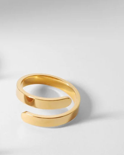 18K Gold Stainless Steel Wrap Ring image 0