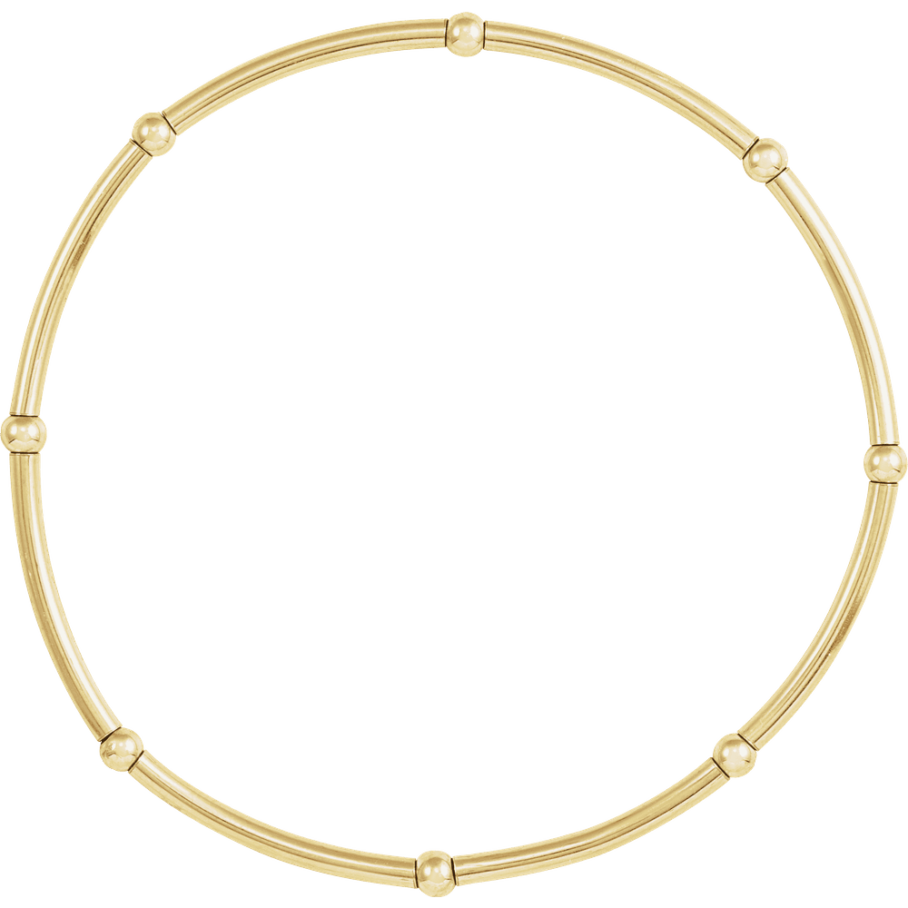 14K Yellow Gold-Filled Elastic Bead Bracelet