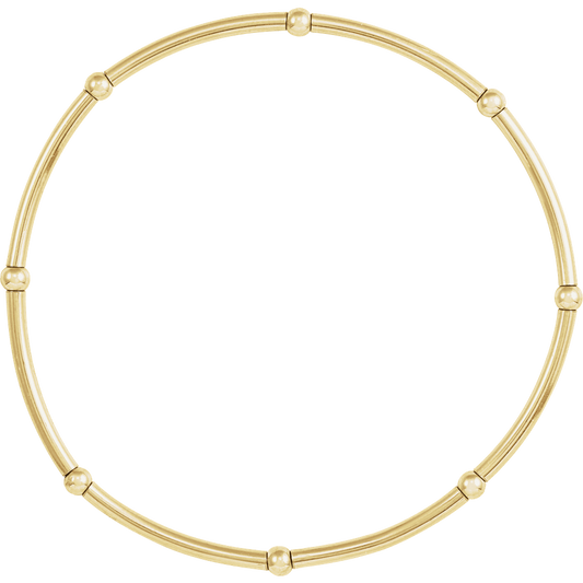 14K Yellow Gold-Filled Elastic Bead Bracelet