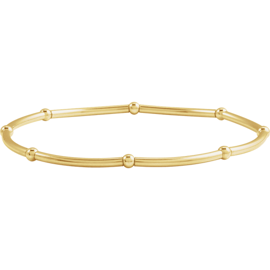 14K Yellow Gold-Filled Elastic Bead Bracelet