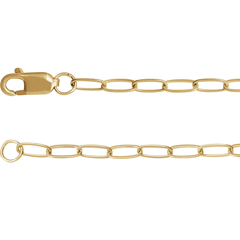 14K Yellow .03 CTW Natural Diamond Cross Charm 7" Bracelet