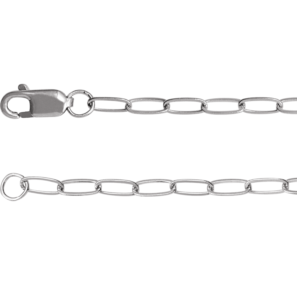 14K White  .03 CTW Natural Diamond Cross Charm 7" Bracelet
