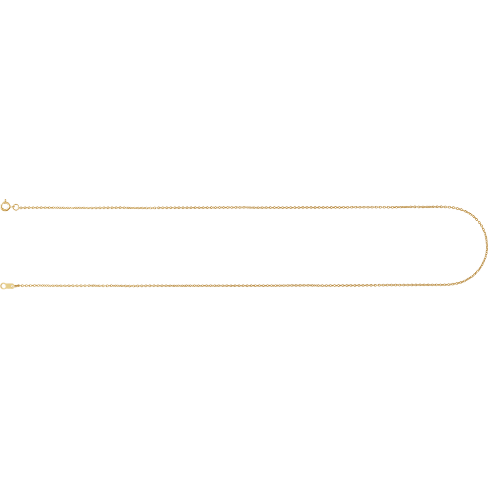 Yellow 1 mm Cable Chain Necklace
