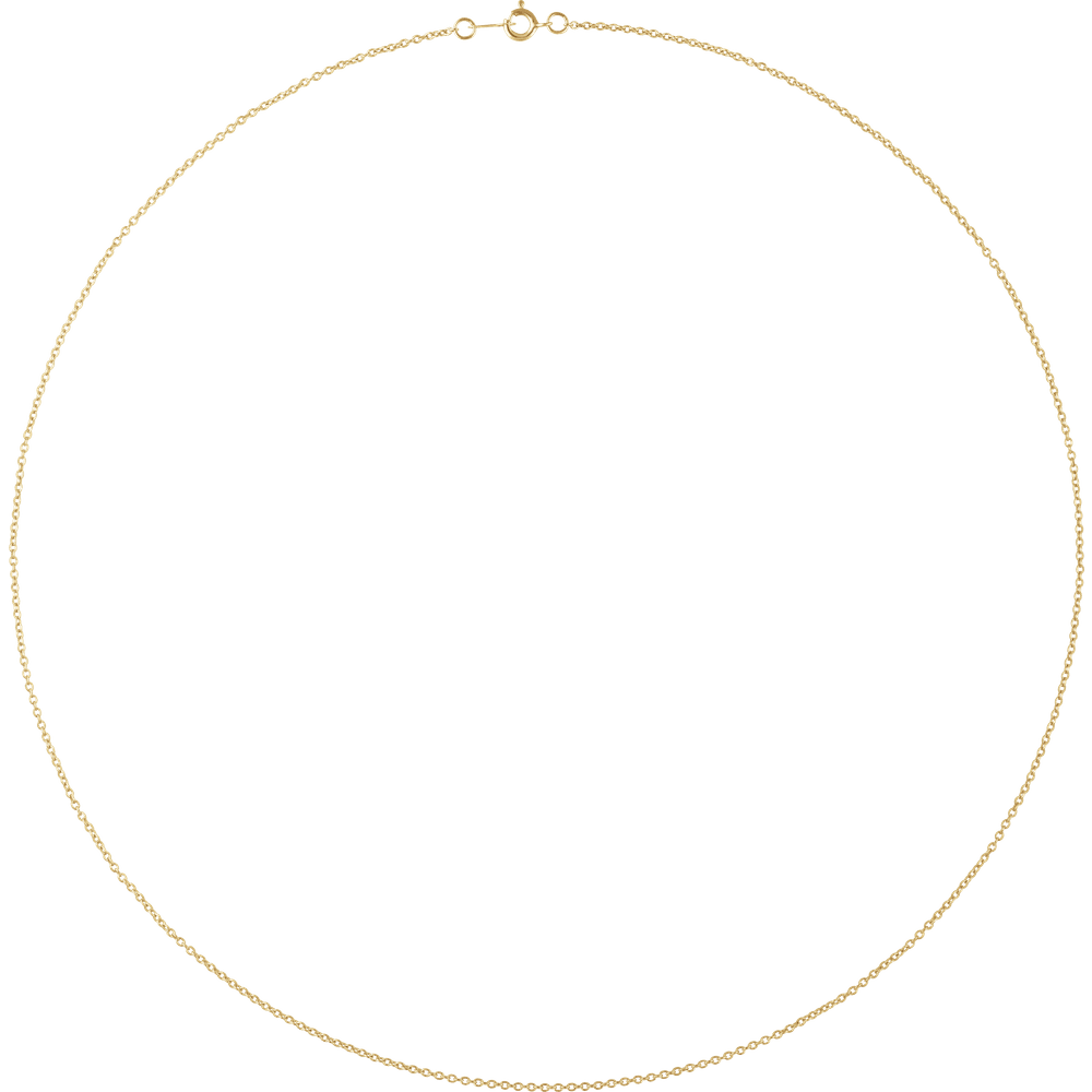 Yellow 1 mm Cable Chain Necklace