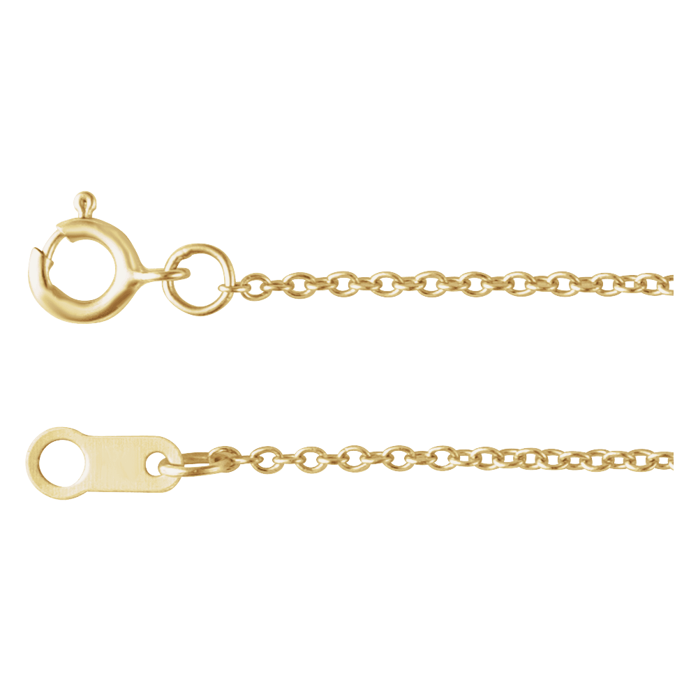 Yellow 1 mm Cable Chain Necklace