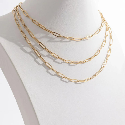14K Gold Filled Paperclip Chain Necklace