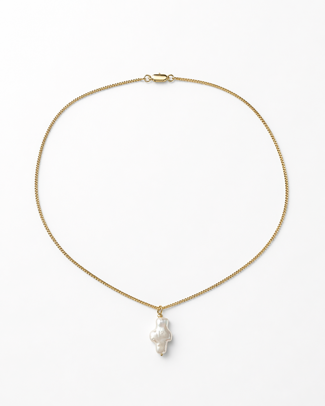 Small Pearl Cross Necklace