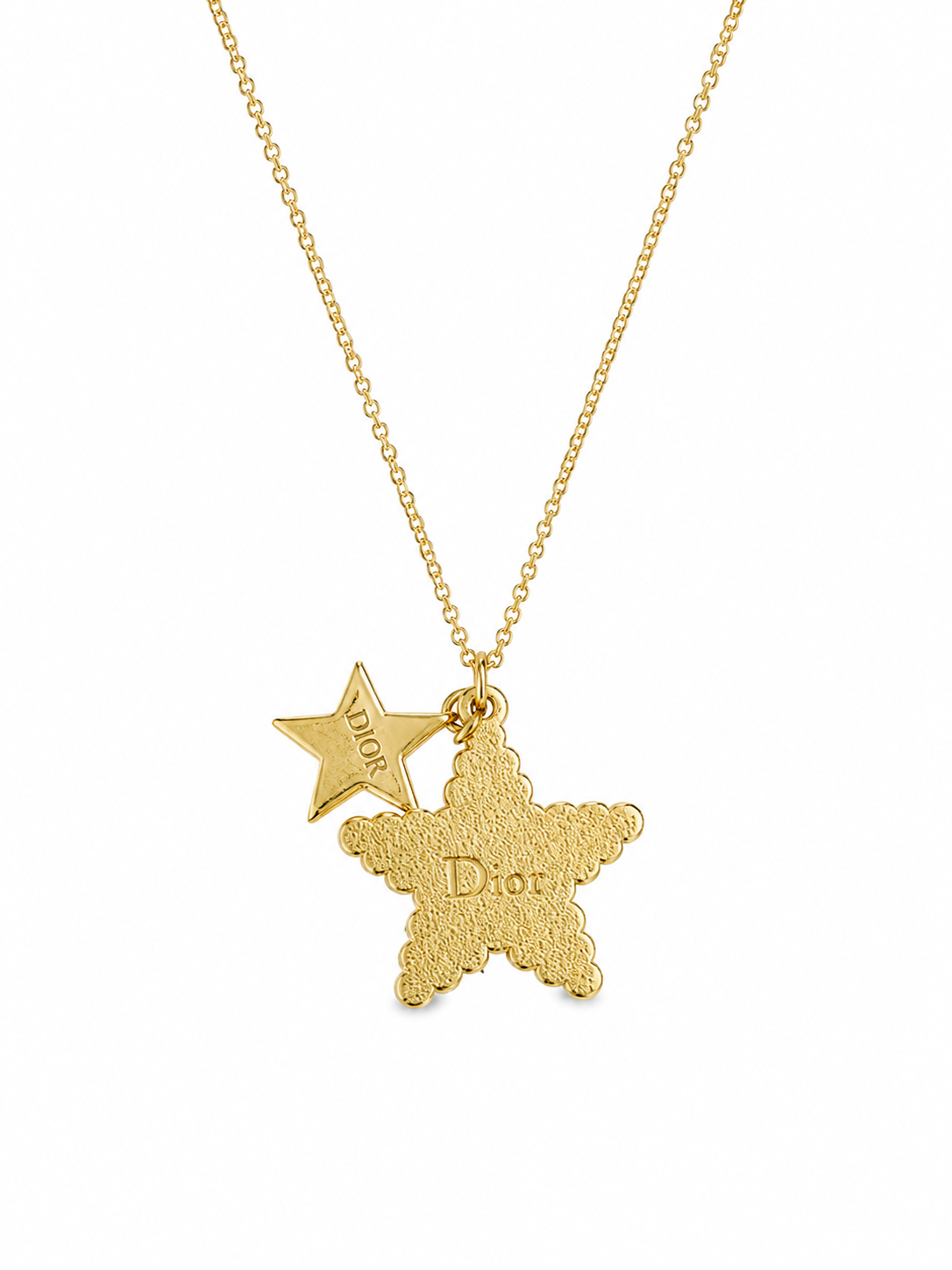 Authentic Vintage Dior Pink Crystal Star Necklace