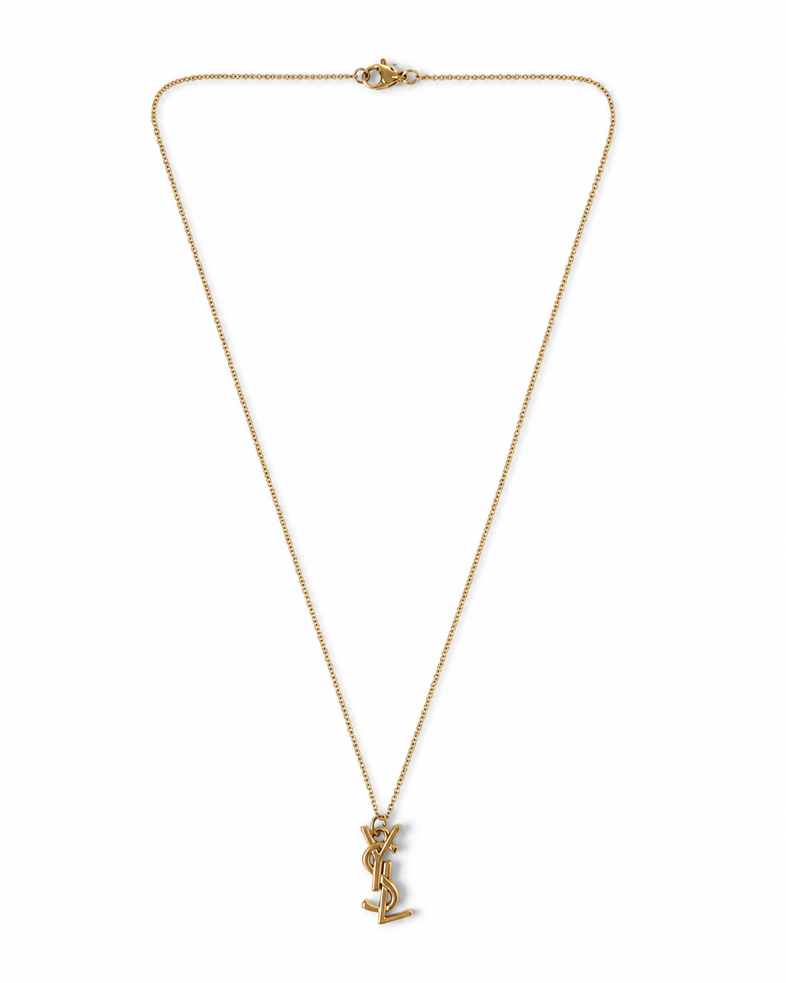 Gold YSL Pendent Necklace