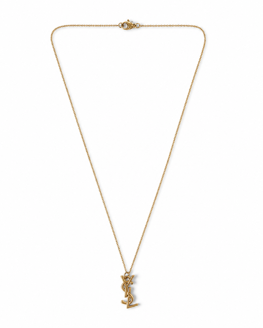 Gold YSL Pendent Necklace