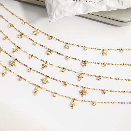 Dainty Mini Multi Pendent Necklace