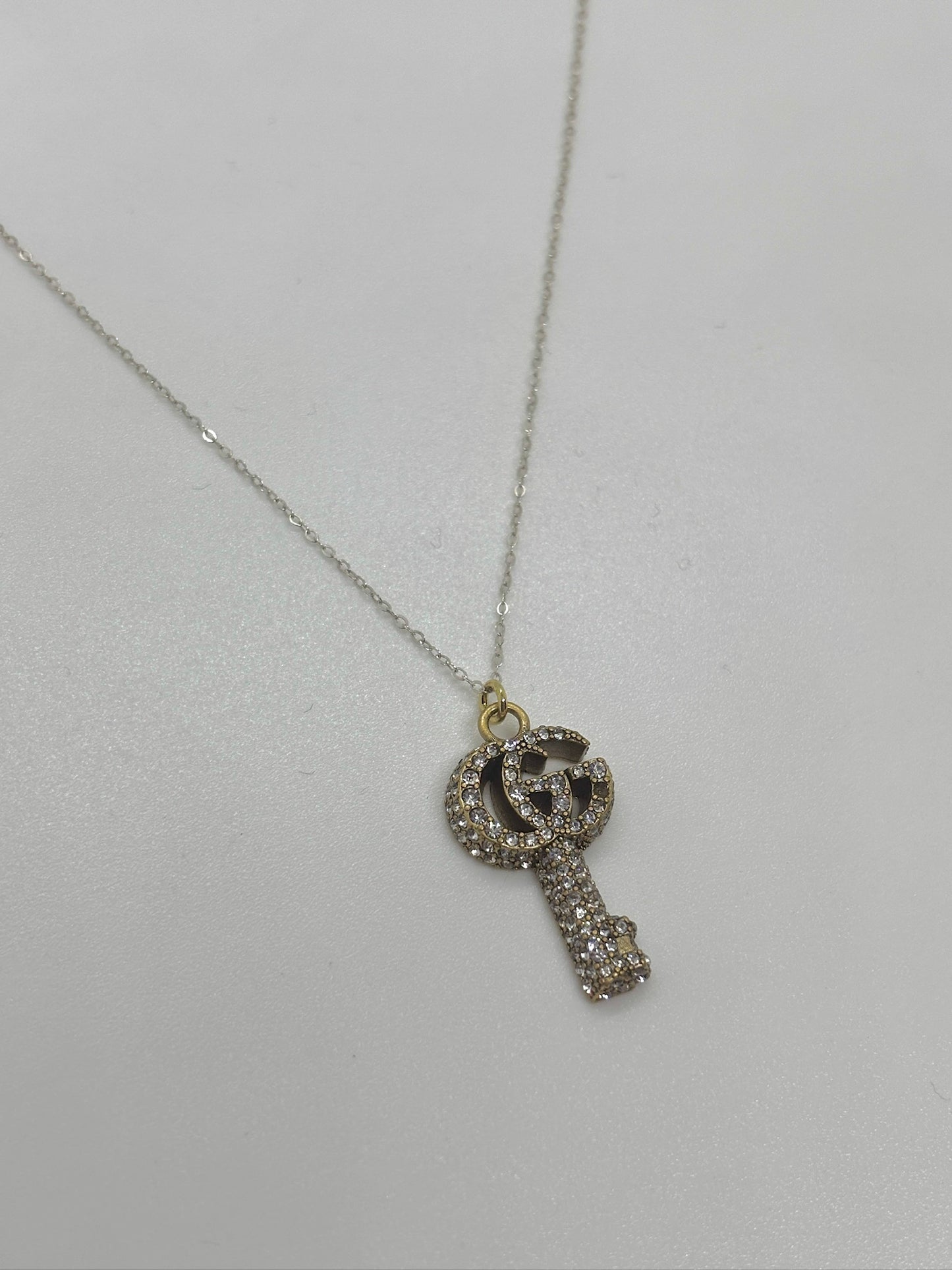 Gucci Pave Key Necklace