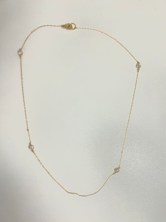 Four Stone Satellite Necklace