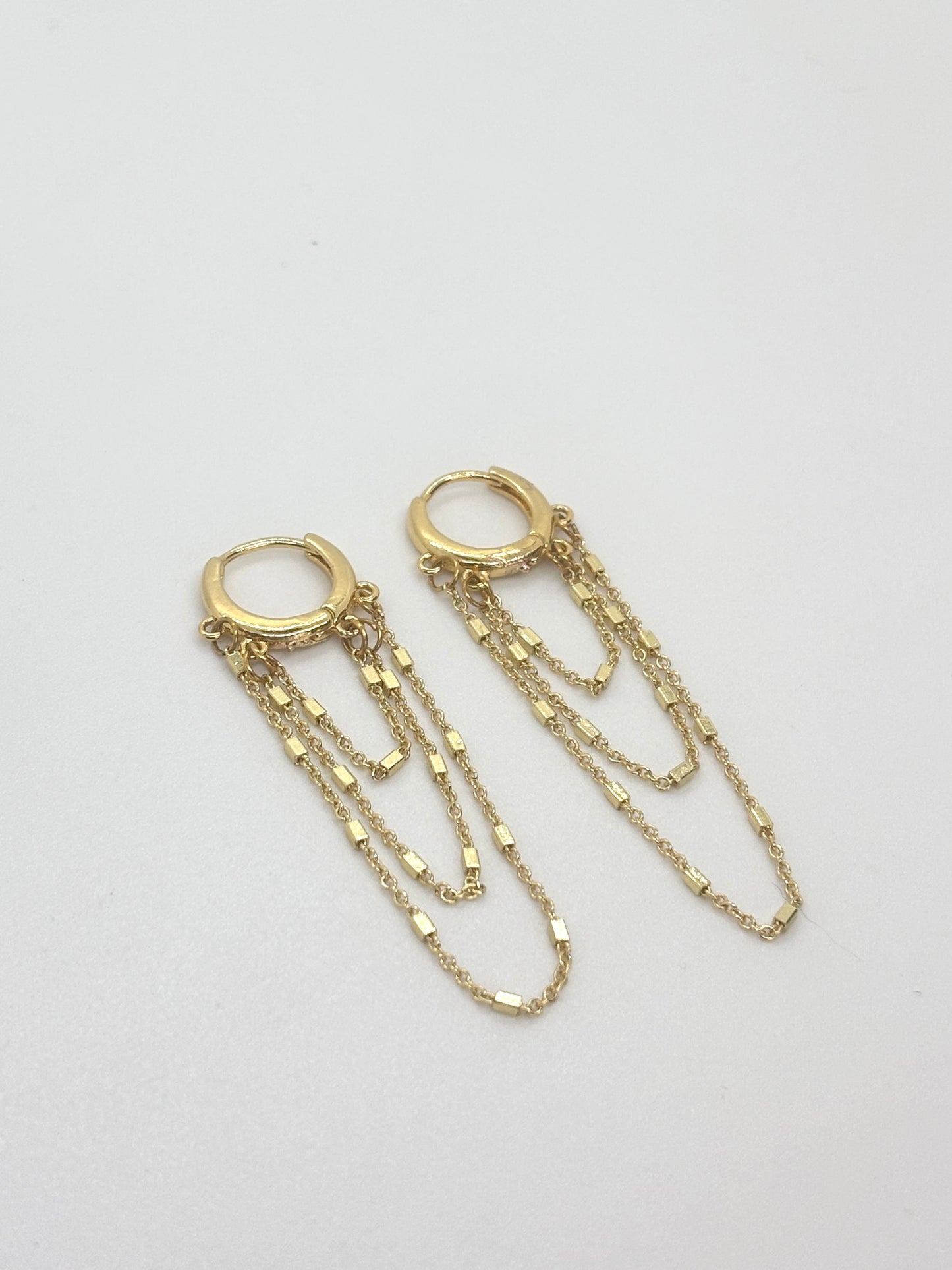Huggie Chain Drop Earrings