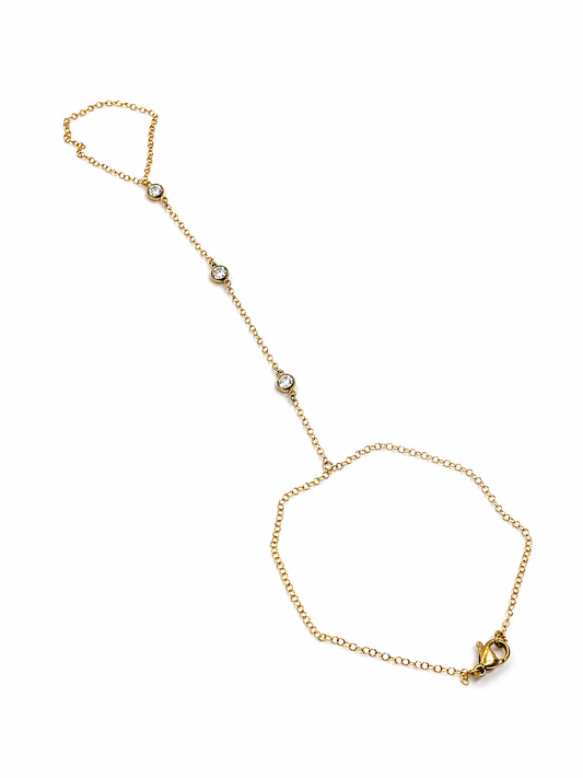 Three CZ Hand Chain